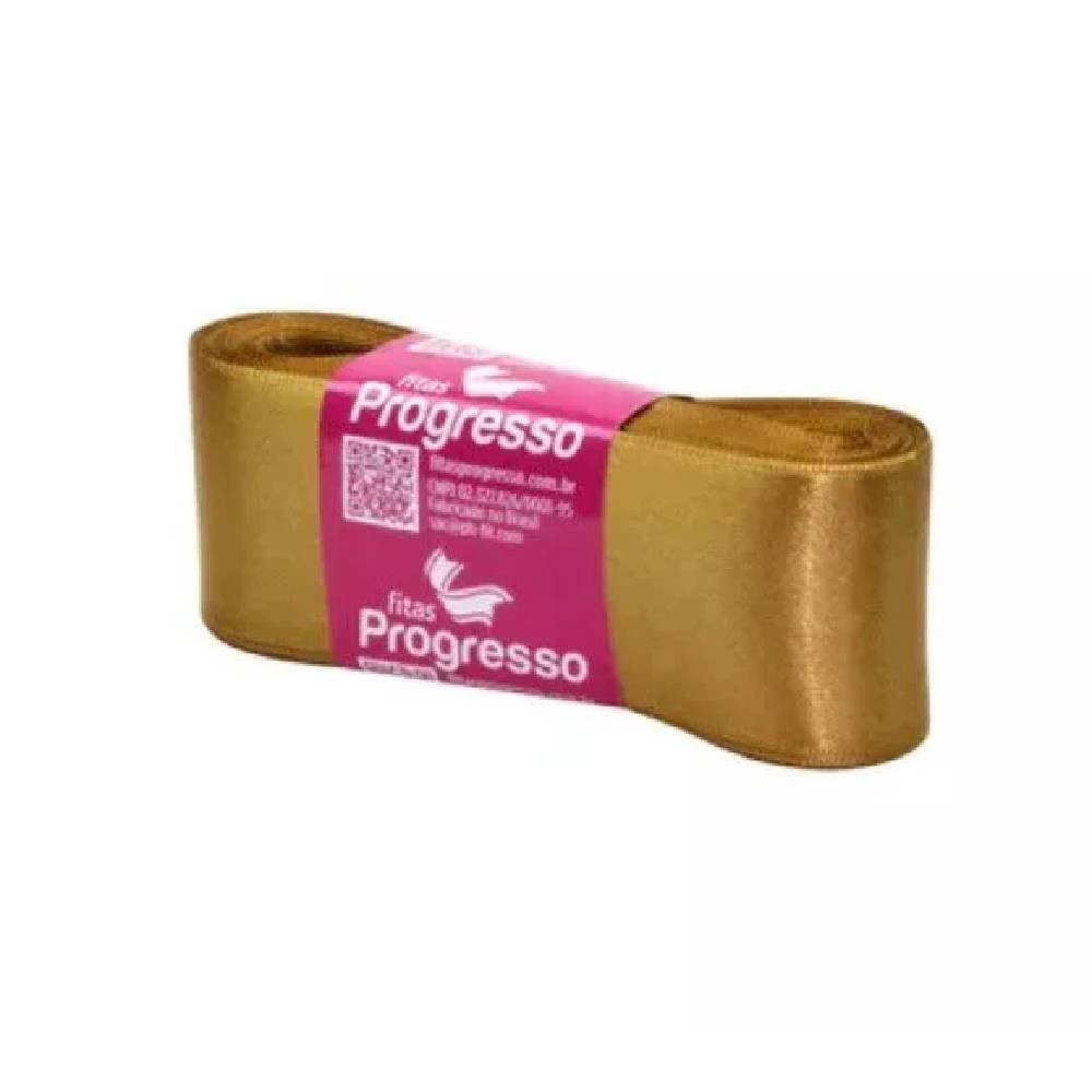 Fita de Cetim Progresso 38mm nº9 - 10m 1353 Dourado - 1un em Oferta na Shopee
