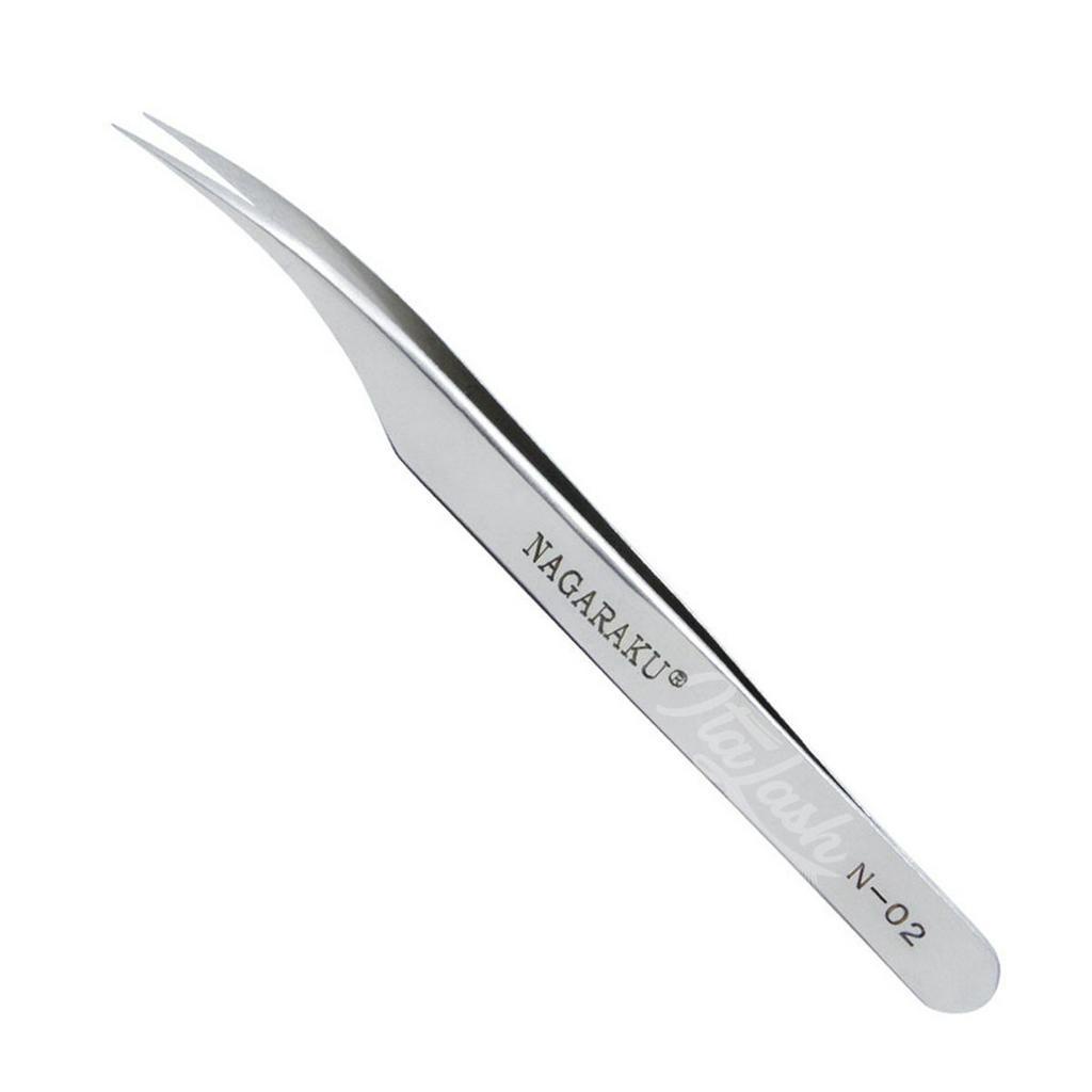 Pinça Profissional Nagaraku N-02 Alongamento De Cílios em Oferta na Shopee