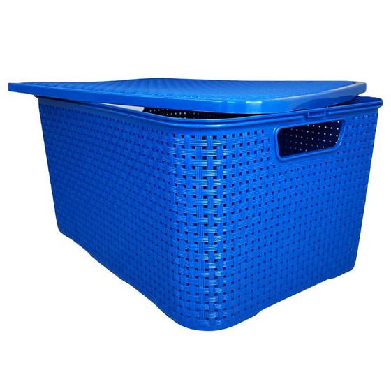 Caixa Rattan Azul (20 Lts)  Arqplast