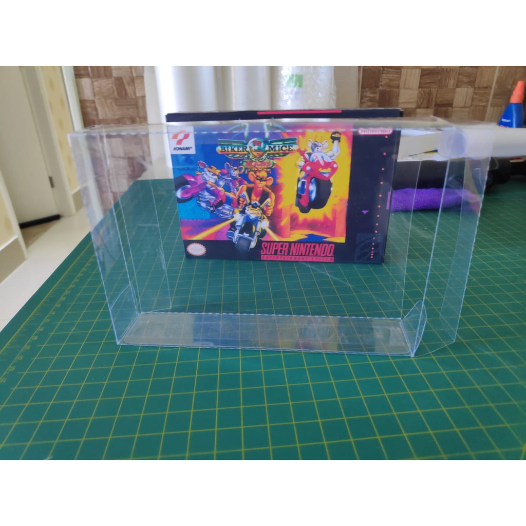 Protetor de acetato para caixa de jogo de Super nintendo