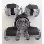 RODIZIO PARA CADEIRA DE ESCRITÓRIO RODA DE GEL KIT S91 A MF ATÉ 160 KGS
