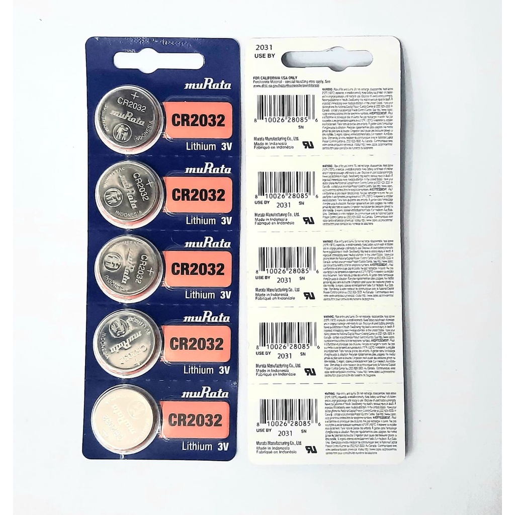 Kit 05 Pilha Bateria Lithium Cr2032 3v Botão Moeda+ - Escorrega o Preço