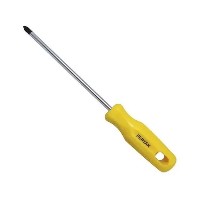 Chave Phillips Cabo Amarelo 1/8x5" Ponta Imantada Profissional Fertak em Oferta na Shopee