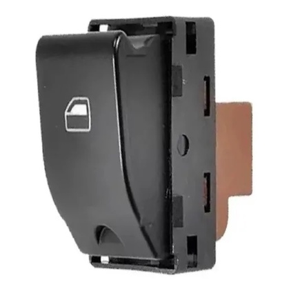 Detalhes do Botão Interruptor Vidro Elétrico Simples Fox Gol Parati G4 G5 - Estoque Real Fundo Marrom