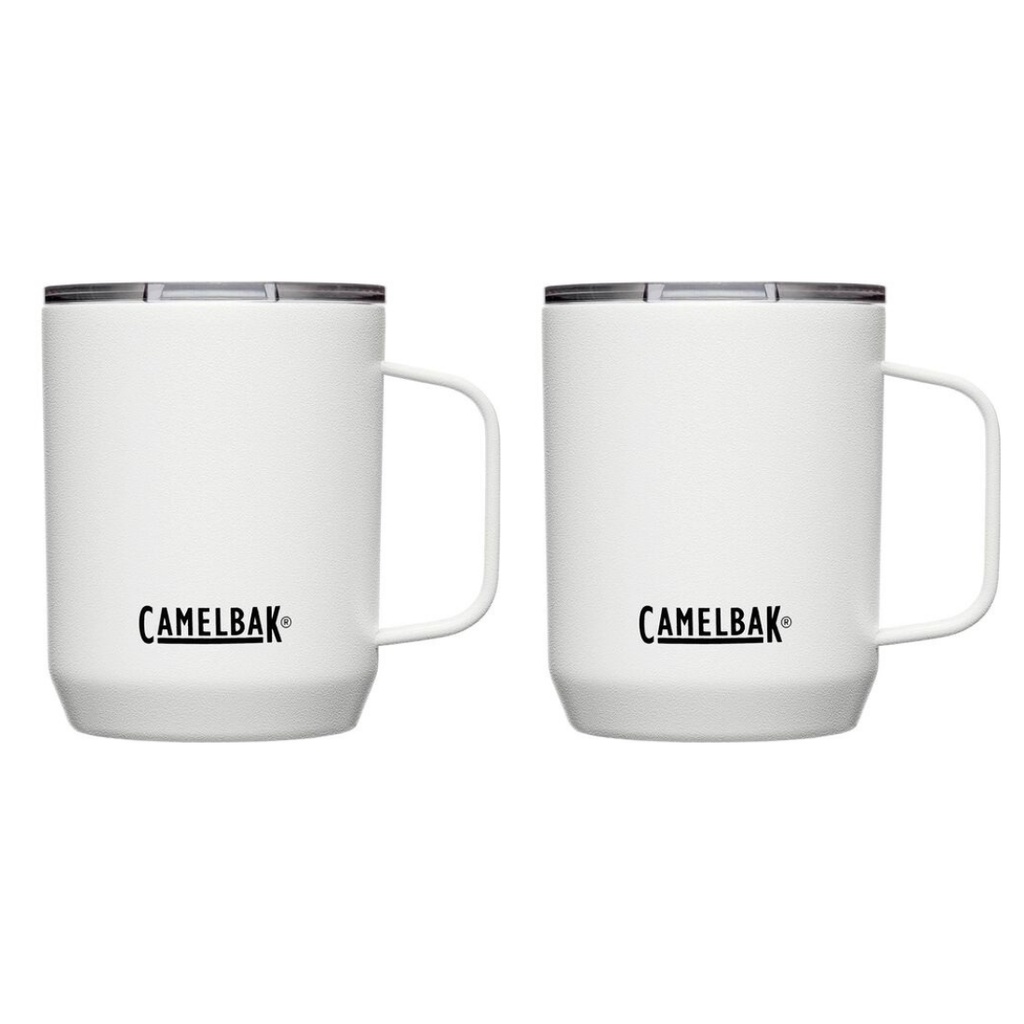 Kit 2 Canecas Térmicas Camp Mug Camelbak Com Tampa 350ml Aço Inox