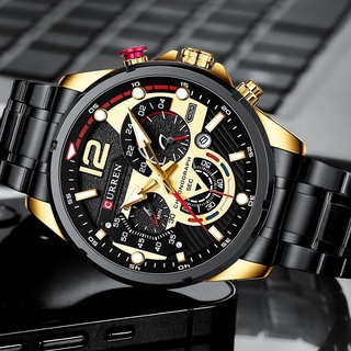 CURREN Relógio Masculino Marca Top Luxo Original Moda Criativos Esporte Casual Quartz Presente Relógios Masculinos à prova d
