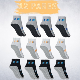 Meia Masculina Kit 12 Pares Ock Prime Cano Médio Algodão Atacado