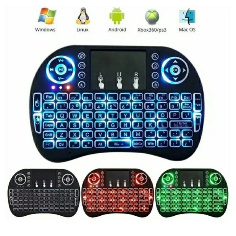 Mini Teclado iluminado Sem Fio Touchpad Universal AL-313 Para Tv Smart/tv box/ps3/pc/notebook/xbox360