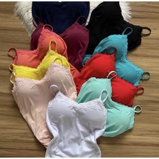 Kit 5 Blusas Femininas Viscolaycra Com Bojo Basica