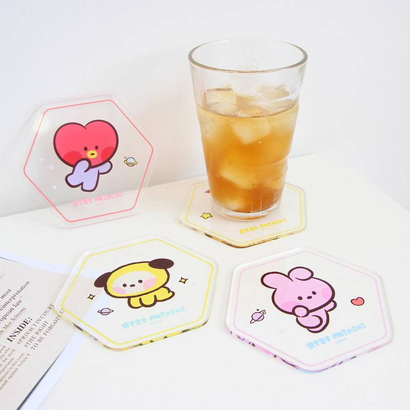 1 PC KPOP BTS BT21 Bonito Antiderrapante Almofada Do Mouse Mat Couro De  Mesa De Jogos De Moda Confortável Para Portátil MacBook Universal CHIMMY  COOKY KOYA MANG RJ SHOOKY TATA - Escorrega