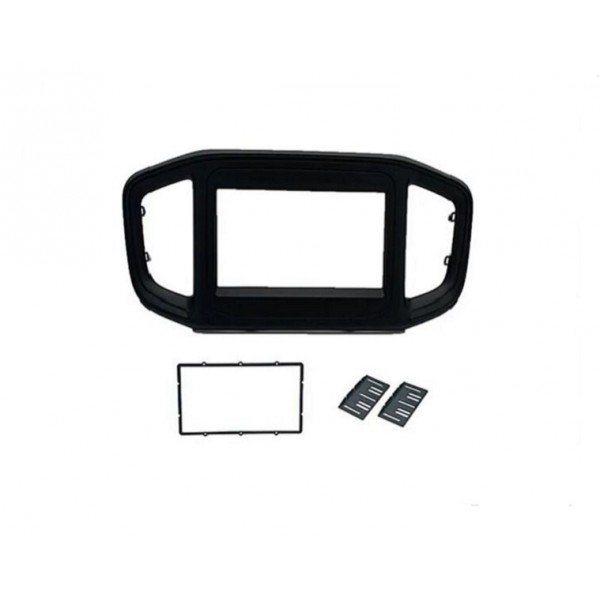 Moldura 2 Din Fiat Nova Strada 2020 2021 Preta em Oferta na Shopee