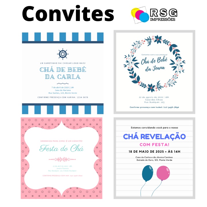 Convites Chá Revelação: Onde Comprar | BuscaProdutos