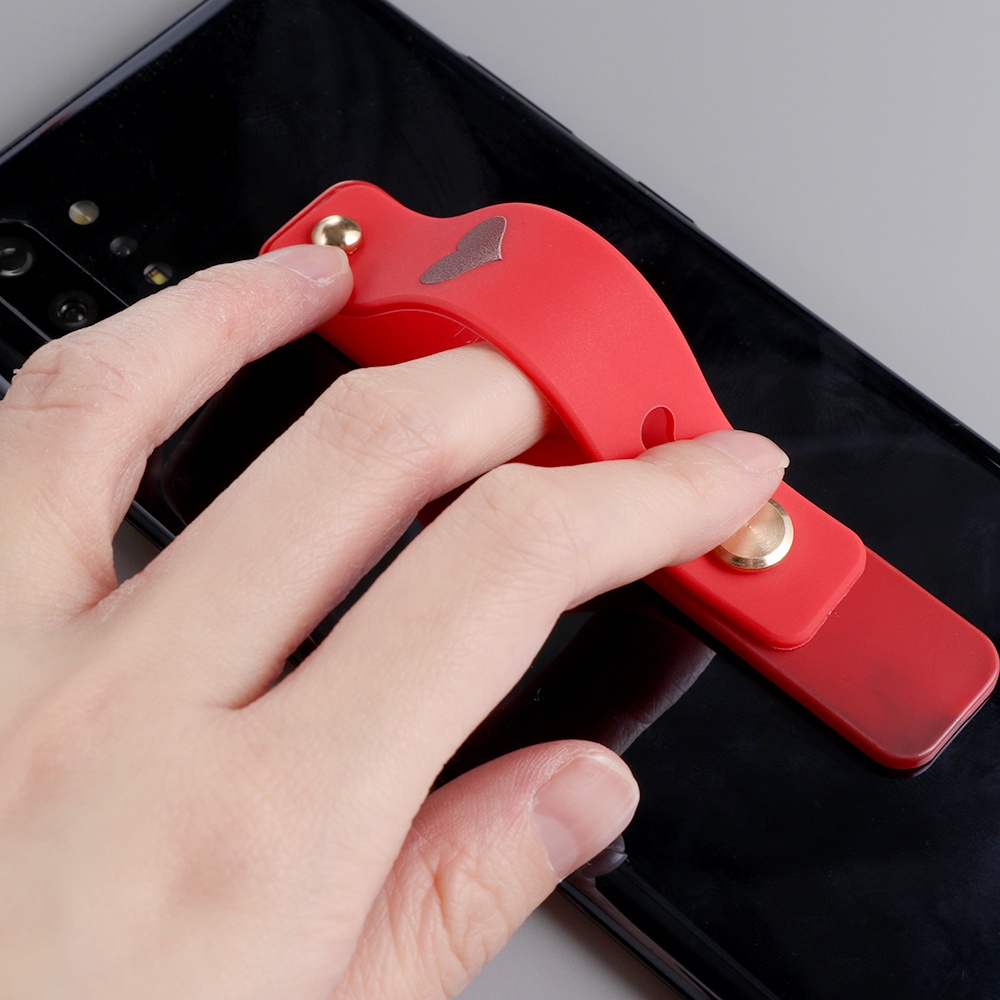 Mayshow Suporte De Celular Universal Criativo Em Silicone Com Cor Pastel / Anel De Dedo - detalhe