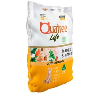 Ração para gatos quatree life gato castrado frango e arroz 10kg