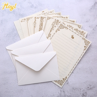 8 Pcs Japonês Criativo Carta Conjunto De Papel Kraft Retro Envelope De Papel