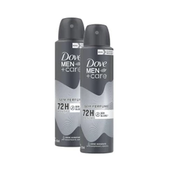 Kit 2 Desodorantes Dove Men + Care Antitranspirante Aerossol Sem Perfume 150 ml