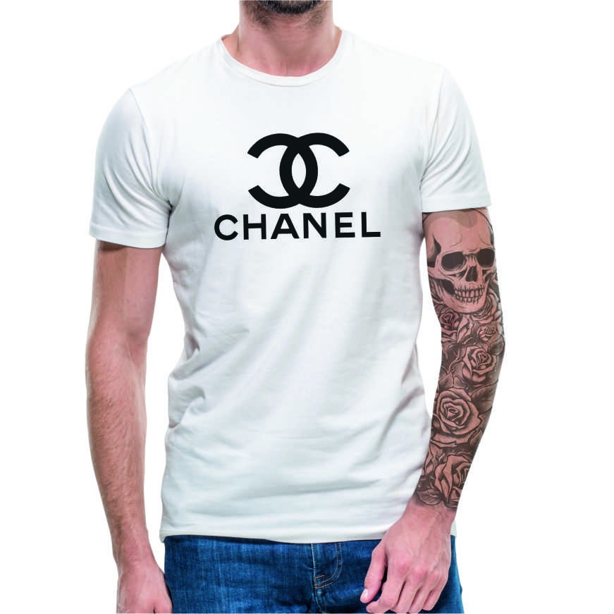 Camiseta Chanel Camisa Básica Masculina Unissex 100% Algodão | Shopee Brasil