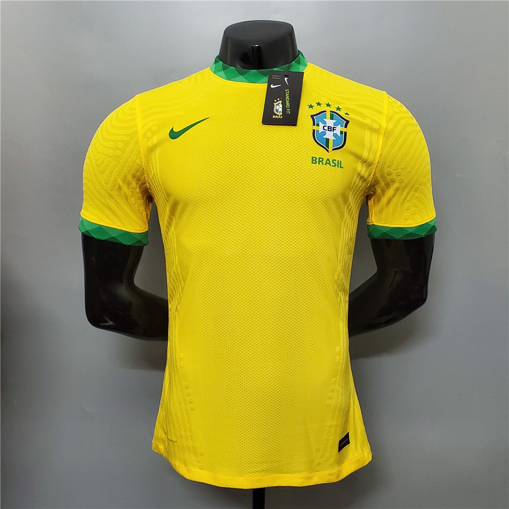 Versão do jogador 2020 Brasil home Thai Jersey Camisa amarelo brasileira, camisa tailandesa Da equipe Nacional