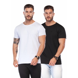kit 2 Camisas Camisetas Gola Canoa
