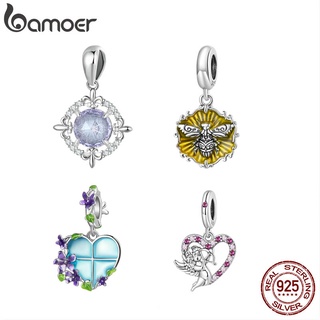 Bamoer Beads Pingente De Prata 925 Abelha Coração Para As Mulheres Menina Diy Colar Pulseira Acessórios