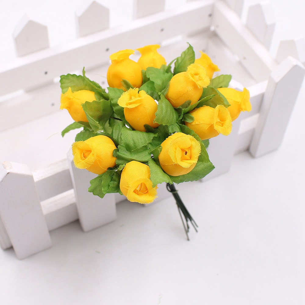 Artificial Flower Bunch De Pequenos Rosas Diy Crafts Decoração De Casa 12  Cabeças | Shopee Brasil