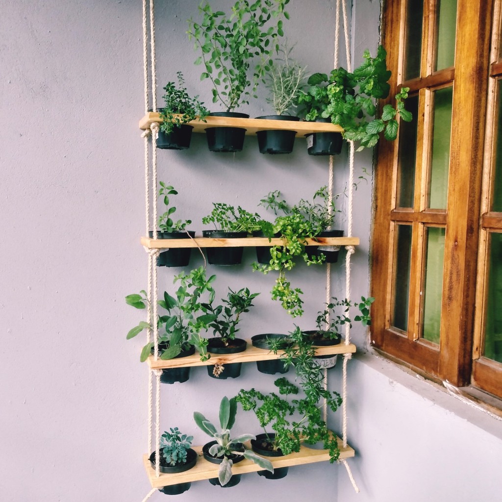 Suporte para vaso # Jardim suspenso # jardim vertical # horta vertical + 16 vasos