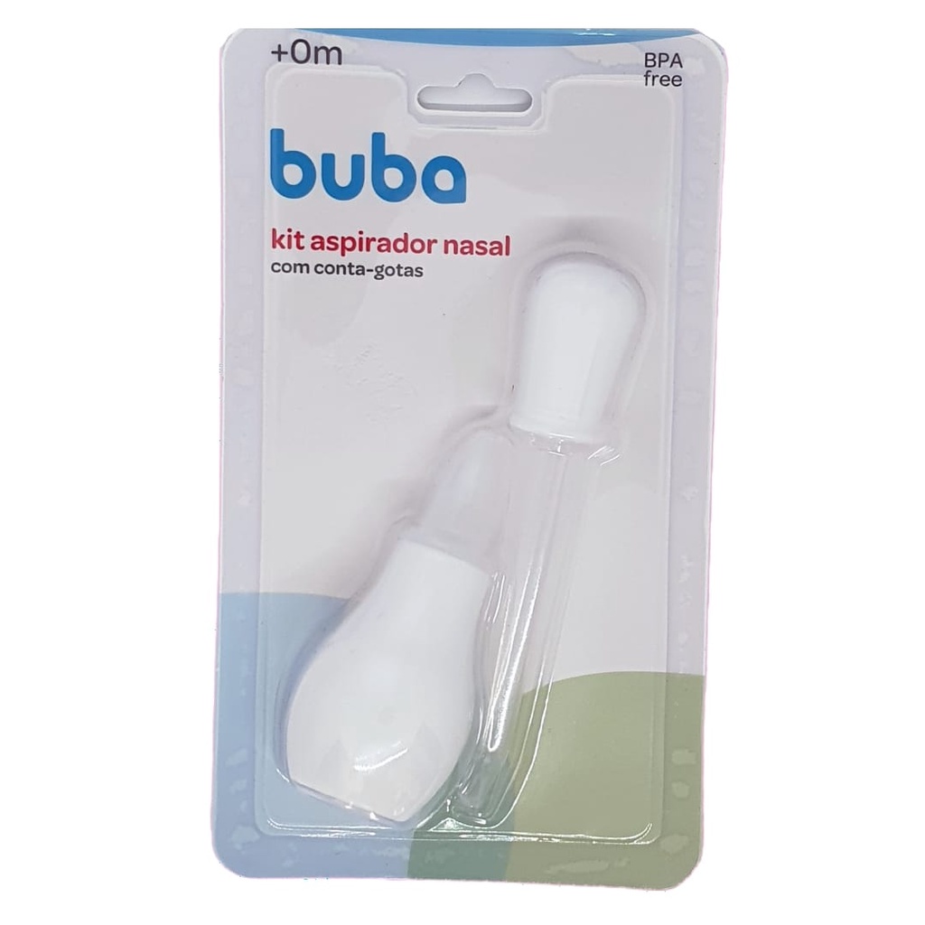 Aspirador nasal com conta-gotas perinha bebe Buba