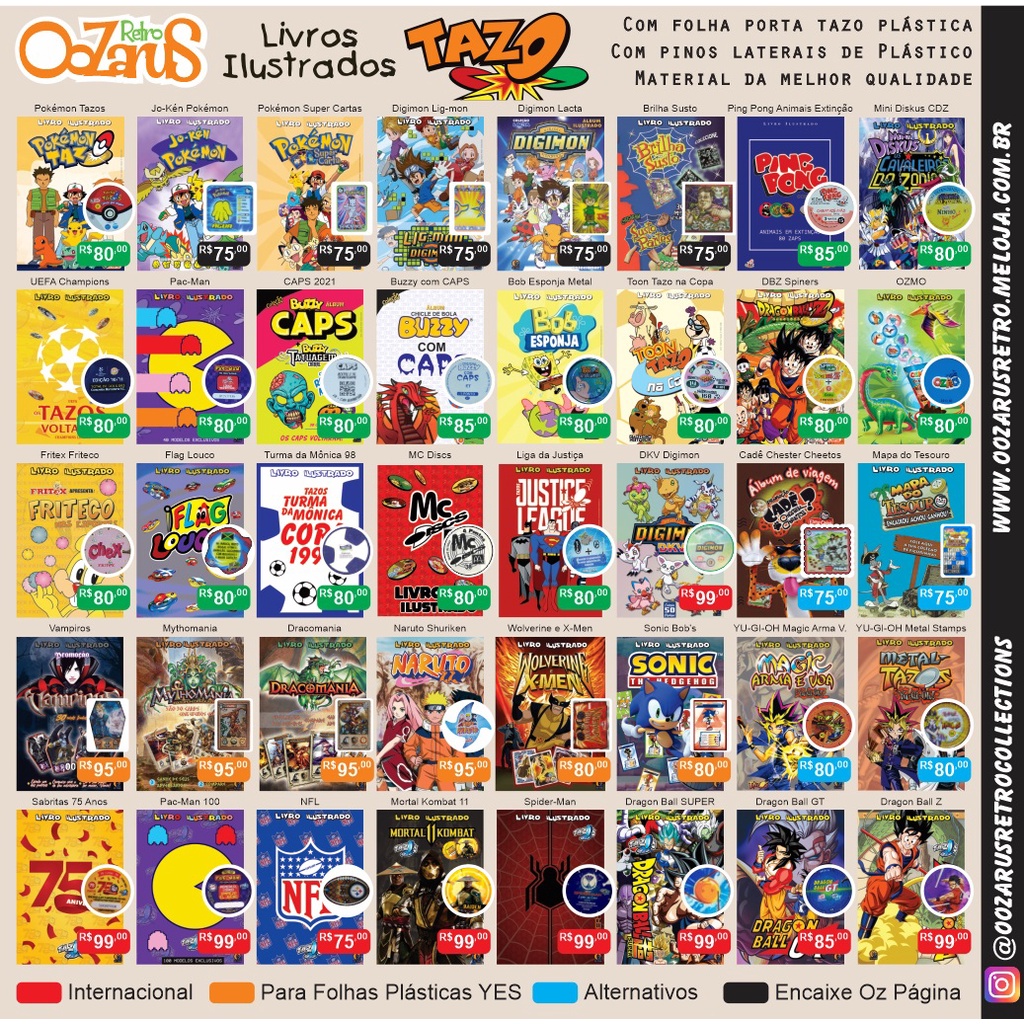 Álbuns tazos