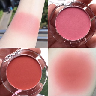1Pc 6 Cores Paleta De Chá De Leite De Pêssego Blush/Pigmento Mineral Em Pó Cor Da Bochecha/De Contorno Facial/Sombra Profissional Rosa/Maquiagem Cosméticos