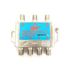 Chave Comutadora 3x4 Universal C/Diplexer Integrado TV Digital UHF e Banda KU