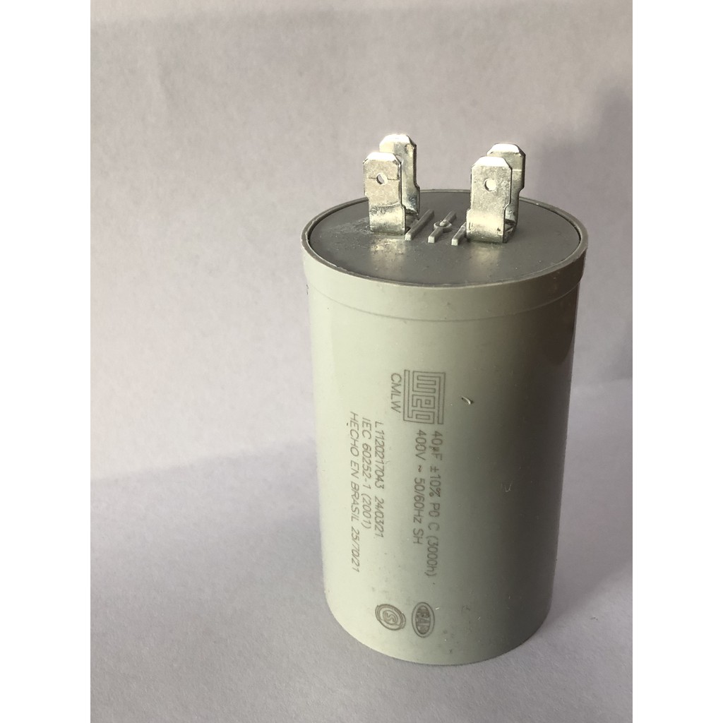 Capacitor Permanente 40uf  400v Motor Monofásico 10cv Weg