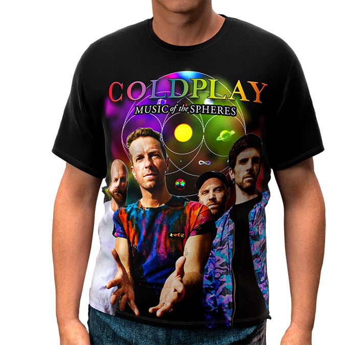 Camiseta Camisa Coldplay Music of the Spheres Brasil 2022 Blusa Show Modelo CD 0001