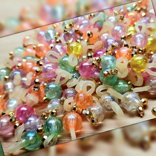 25 Pontos de Luz Pérolas Irisada Colors Lacinho Penteado Pet Biju Banho e Tosa Pet Shop