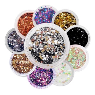 Glitter Flocado Com 12 Unidades Lançamento Para Unhas