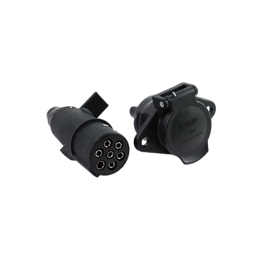 Tomada Reboque Cavalo Carreta 7 Polos Macho Fêmea Engate Bivolt Acabamento Nylon Ultraresistente em Oferta na Shopee