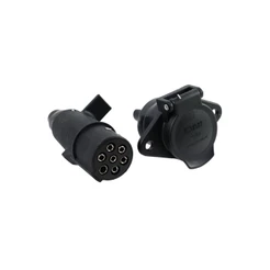 Tomada Reboque Cavalo Carreta 7 Polos Macho Fêmea Engate Bivolt Acabamento Nylon Ultraresistente