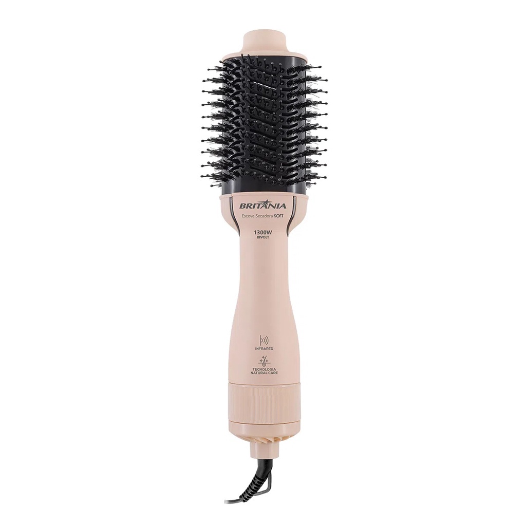 Escova Secadora Britânia Soft BEC07R Íon Tourmaline com Cabo Giratório 1300W
