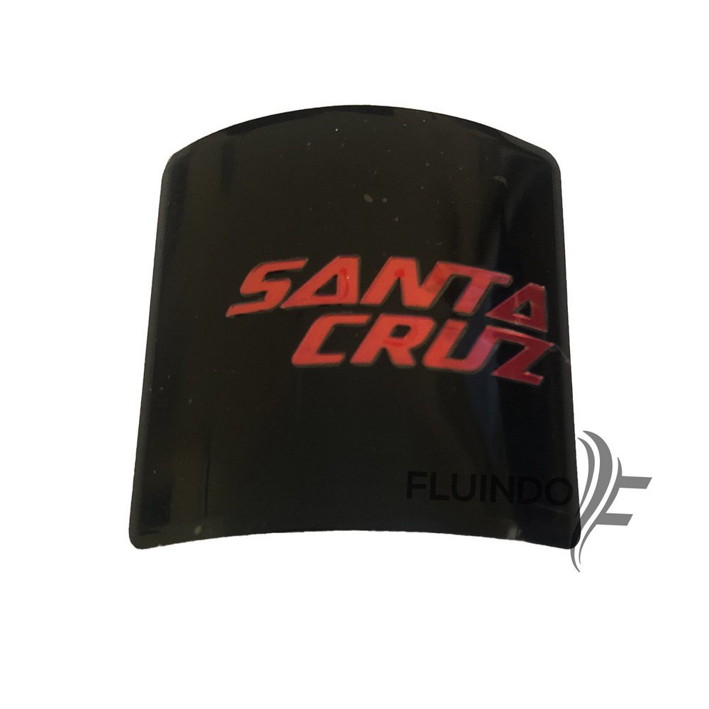 Plaqueta Emblema Adesivo Para Bike Bicicleta Alumínio Santa Cruz Preto