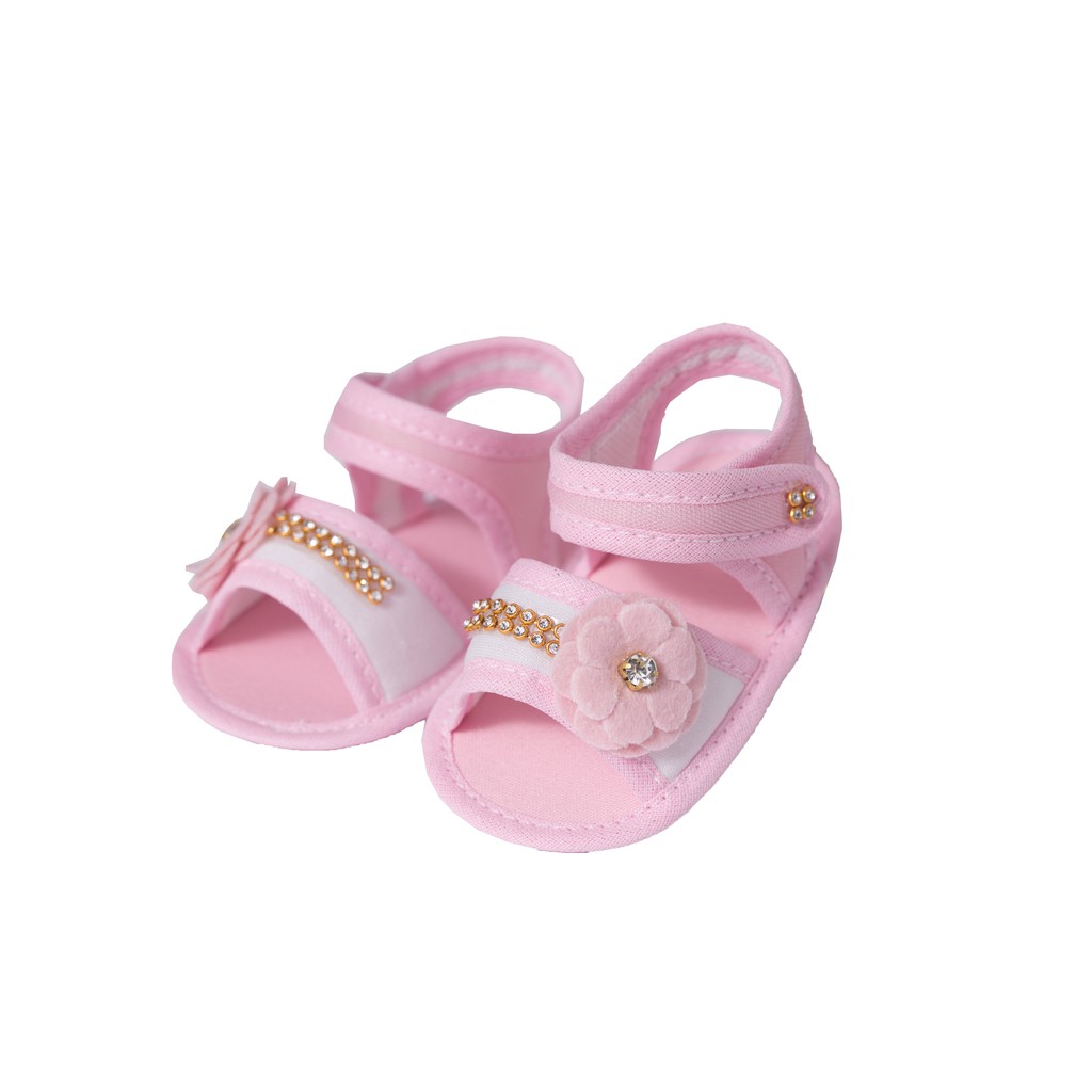 Sapatinho de Bebê Sandália Flor Lado para Bebê Recém Nascido ate 8 meses em Oferta na Shopee