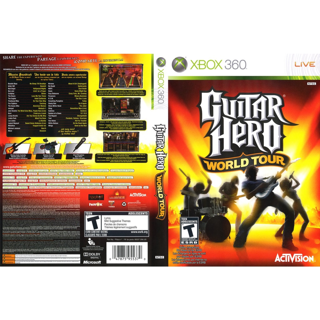 Guitar hero world tour P/ XBOX360 (LTU/LT/JTAG/RGH)