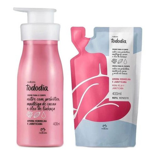 Kit Todo Dia Hidratante Framboesa E Pimenta Rosa Com Refil | Shopee Brasil