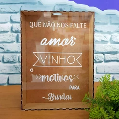 Quadro Mdf Porta Rolha Vinhos
