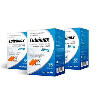 Kit 3 Luteimax Luteína Zeaxantina 20mg 60 Capsulas Maxinutri em Oferta na Shopee