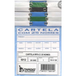 Rifas Tamoio 25 nomes com 50 unidades | Shopee Brasil
