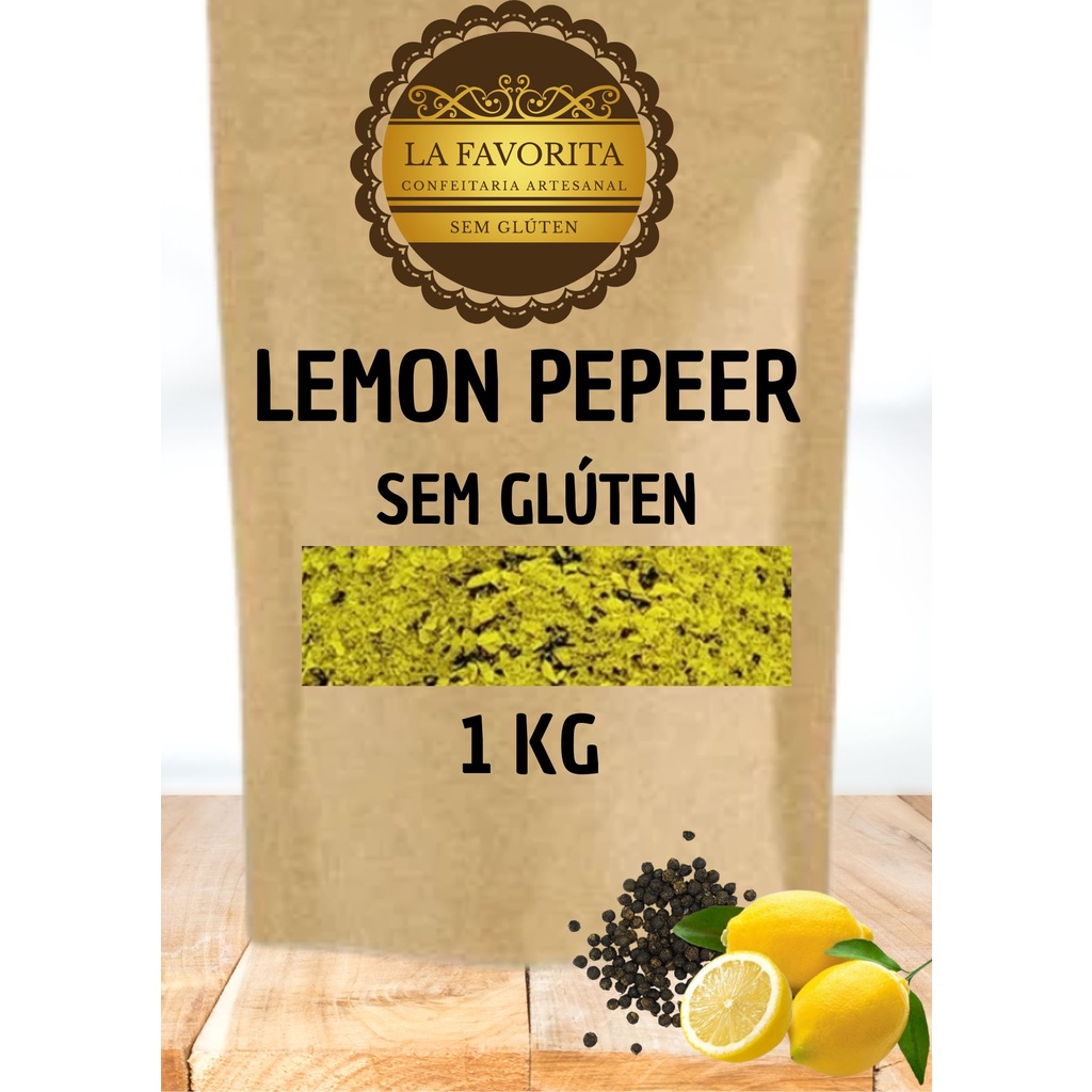 Lemon Pepper 1 KG - Tempero Condimento - Sem Glúten