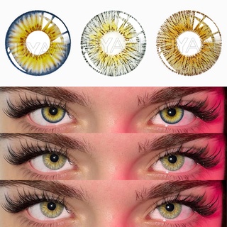 UYAAI 2 Pçs/Par Nova Iorque Série Color Lentes De Contato Coloridas Verde Annual 14.2 Milímetros