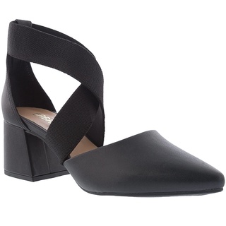 Scarpin Gabriela Aberto Salto Geométrico Elástico Preto