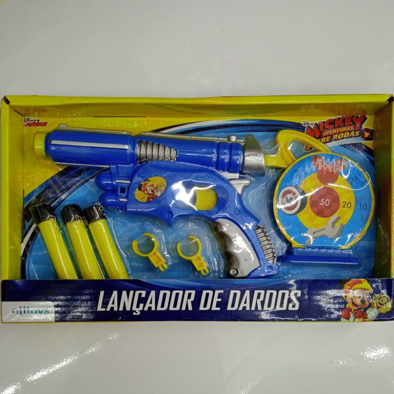 Pistola de ar lançador de dardos, Nerf, Mickey, pistola Mickey