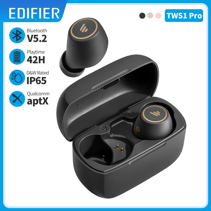 EDIFIER TWS1 Pro TWS V5.2 Com Bluetooth Sem Fio/Fone De Ouvido Até 42hrs playback