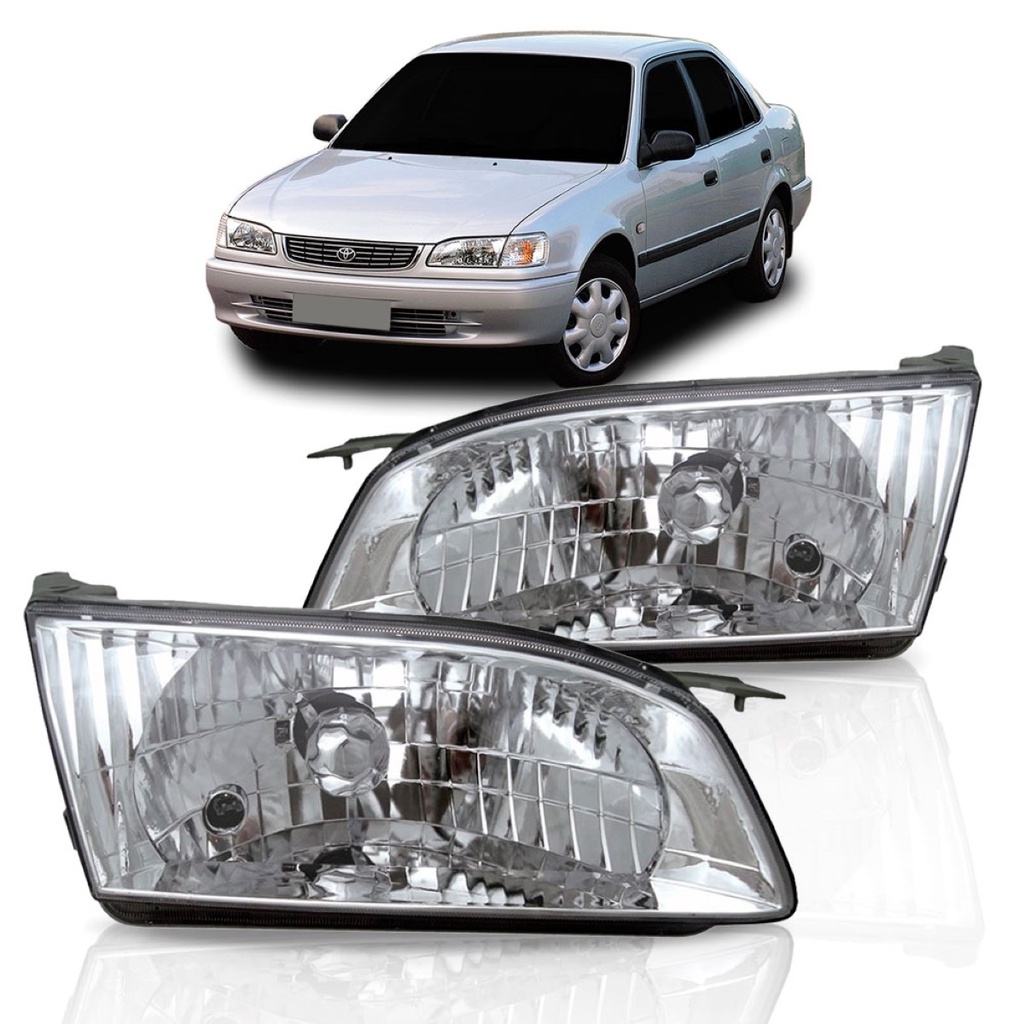 Farol Toyota Corolla 1998 A 2002 Cromado